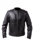 Jaqueta de couro para motocicleta MUGENRACE LJ-MNR-2380 RHINO preta