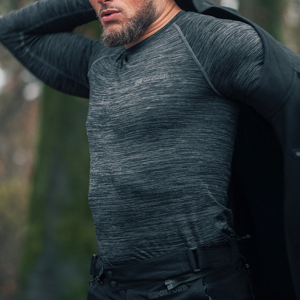 OXFORD Advanced Base Layer MS Top Charcoal Marl