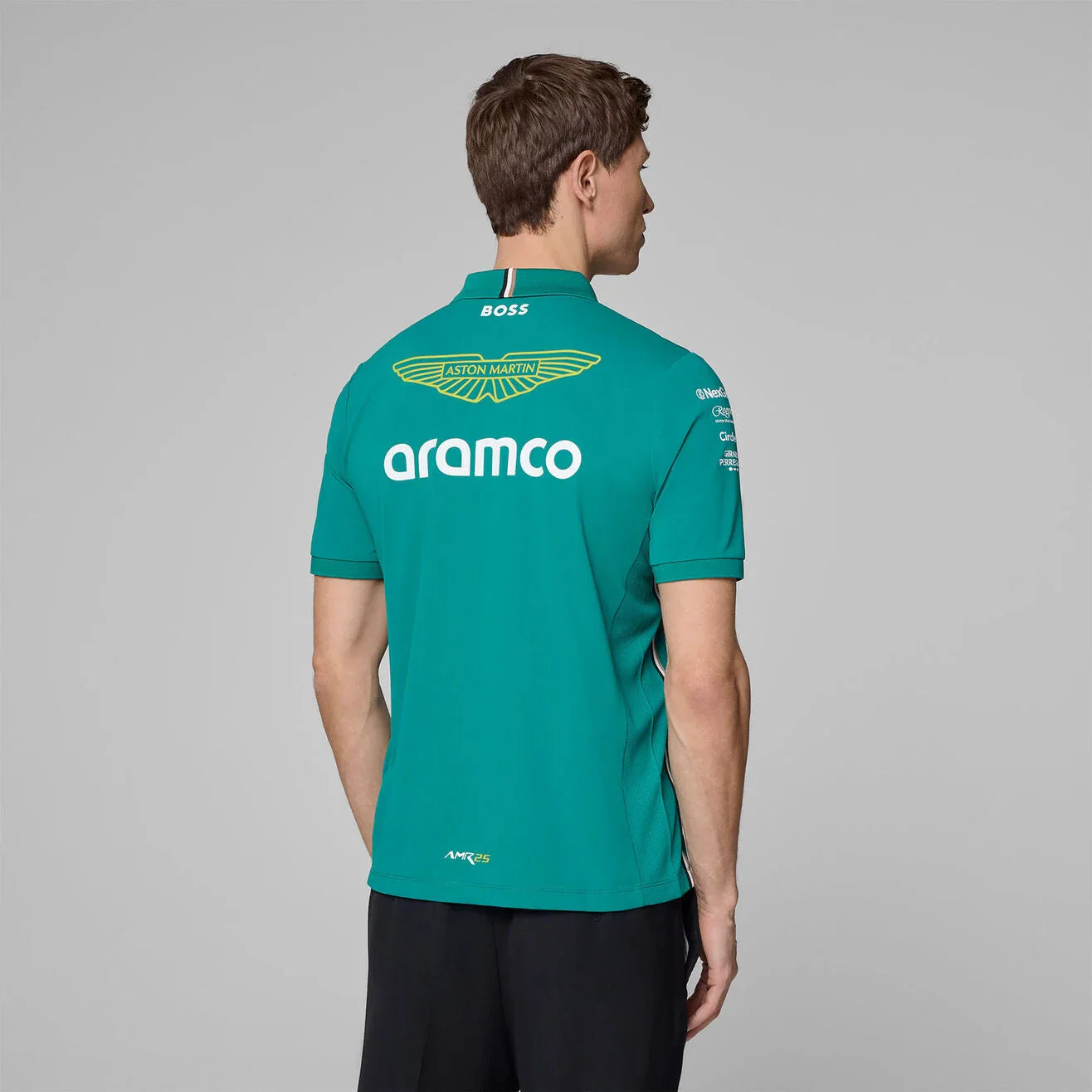 ASTON MARTIN F1 Mens Team 2025 Green Polo T-Shirt – 4 – Maximomoto PT