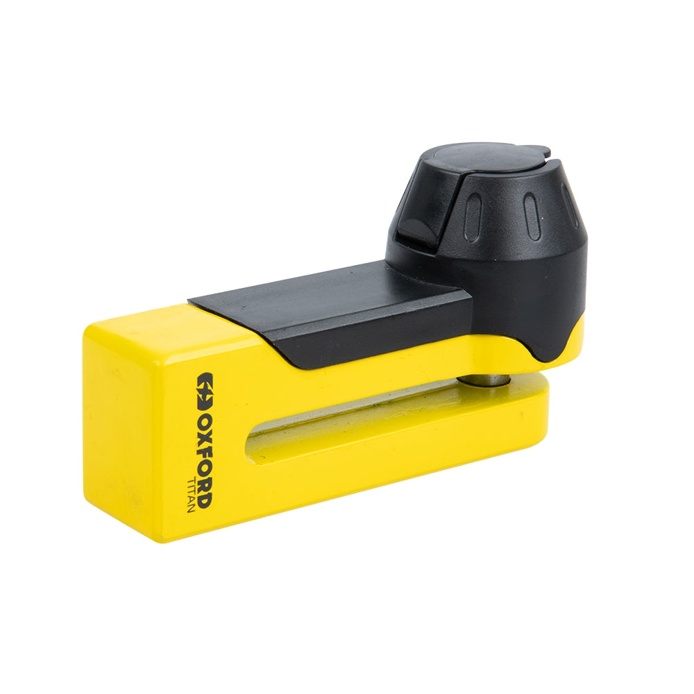 OXFORD - Titan 10mm Pin Disc Lock Yellow incl. Pouch - SECURTEX MOTOR S.L (t/a MaximoMoto)