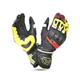 R-TECH GP RACING Leather Gloves Black Yellow – Maximomoto PT