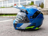 HJC C80 ROX MC24 Moto Modular Capacete Azul