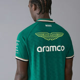 ASTON MARTIN F1 Hombres Rp Equipo Polo Verde