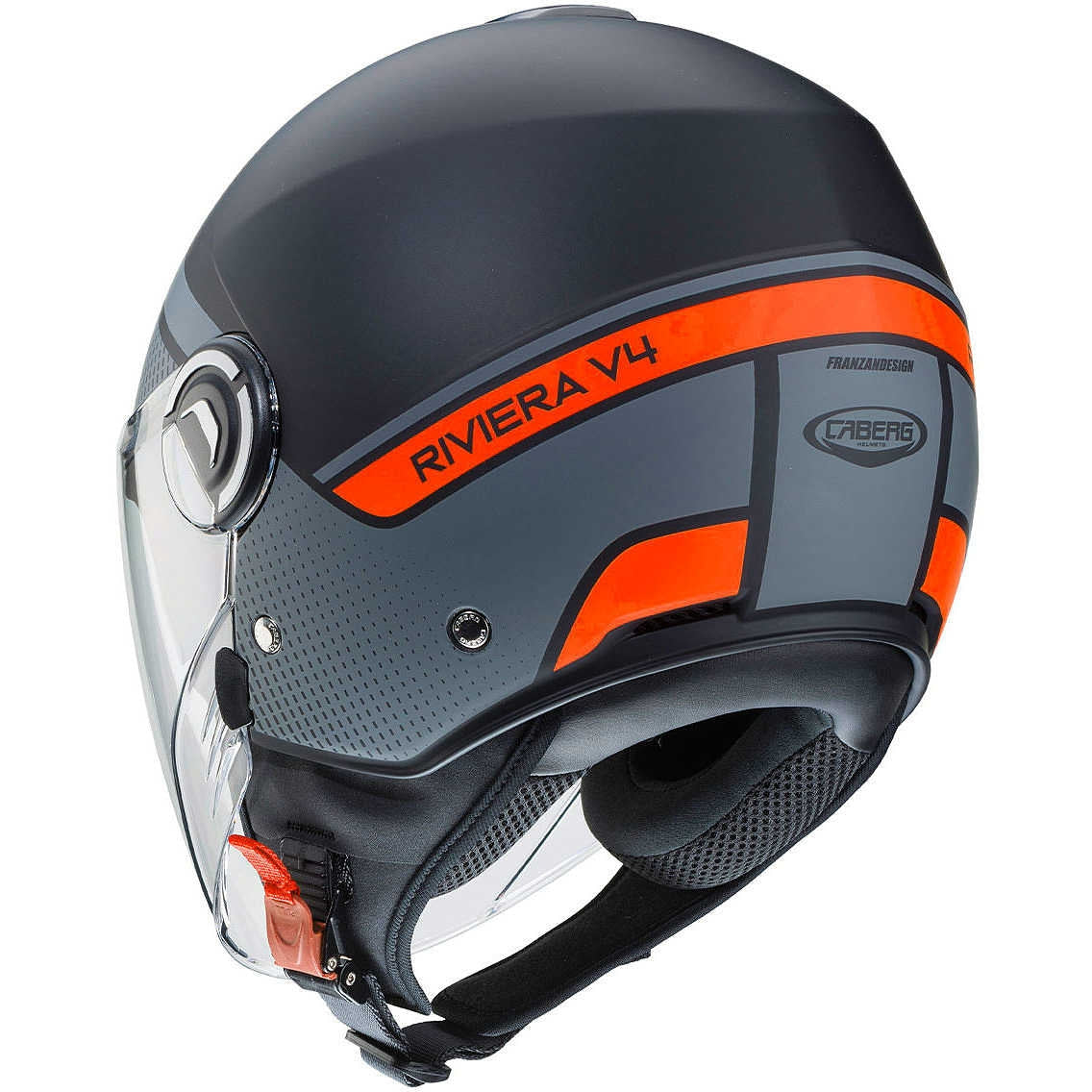 CABERG-CASCO RIVIERA V4 ELITE MATT/BLACK/ANTHRA/ORANGE FL – 4 – Maximomoto PT