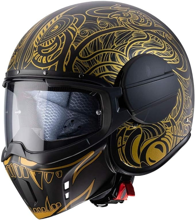CABERG-CASCO GHOST MAORI MATT BLACK/GOLD – 3 – Maximomoto PT