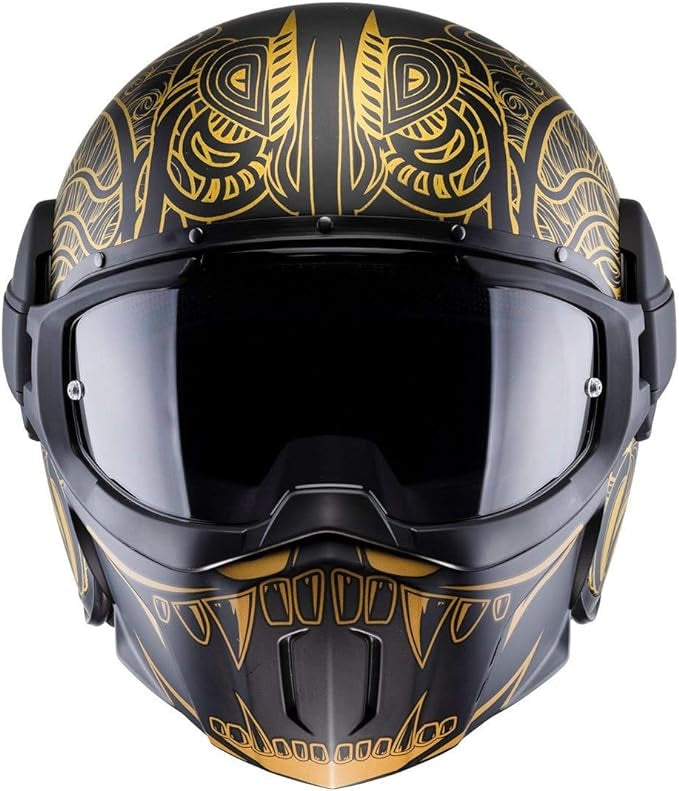 CABERG-CASCO GHOST MAORI MATT BLACK/GOLD – 5 – Maximomoto PT