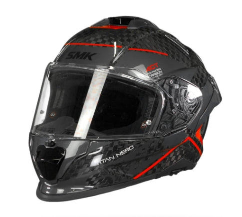 SMK TITAN CARBON DECORADO GL263 Moto Integral Capacete