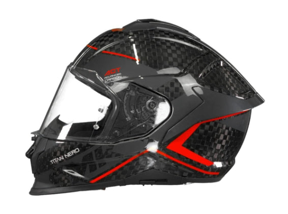 SMK TITAN CARBON DECORADO GL263 Moto Integral Capacete