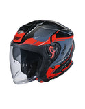SMK GTJ ESCAPE DECORADO MOTO ABERTO CAPACETE BRILLO (GL236)