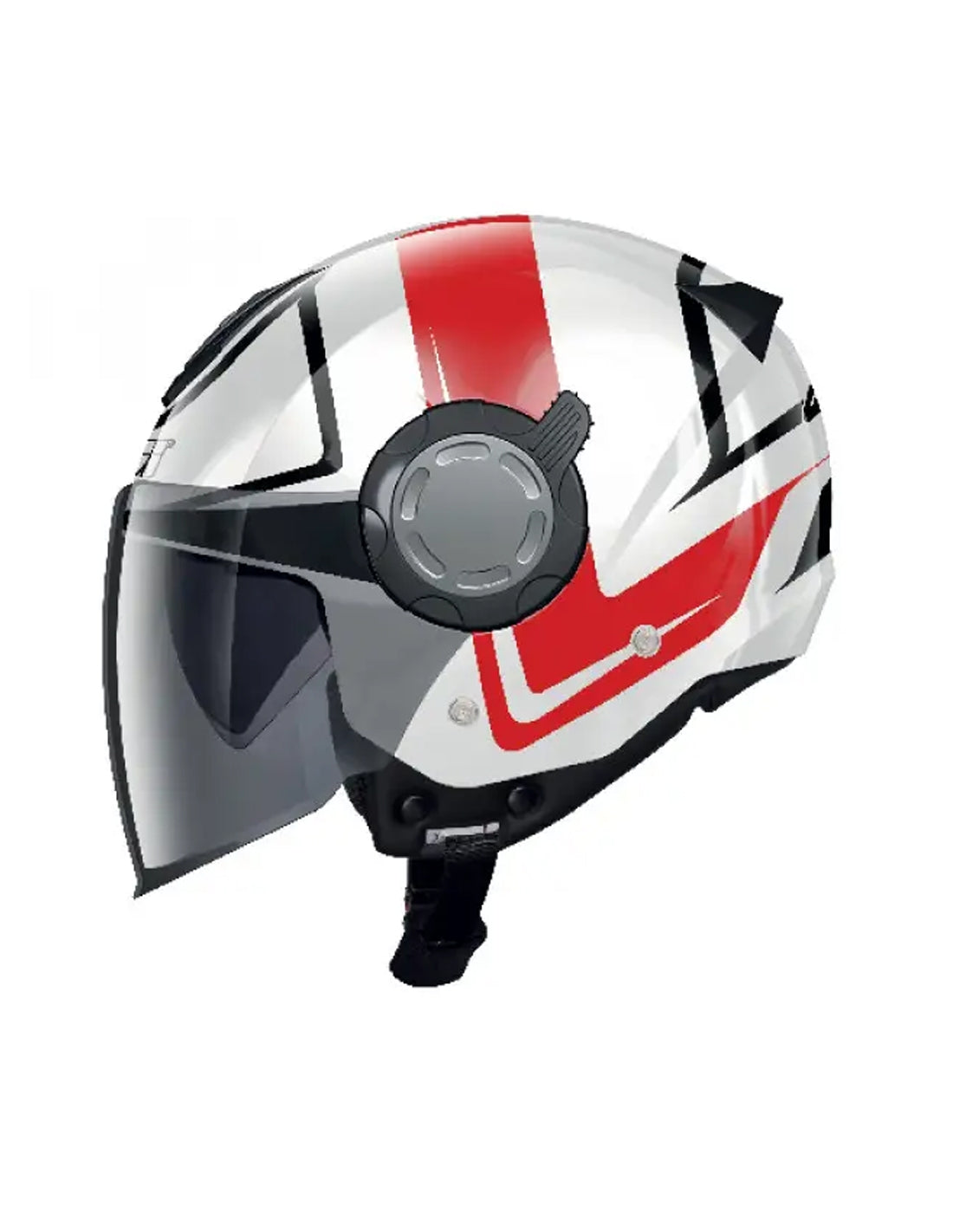 GIVI CASCO JET 124/FUTURE.D/STRIPES BLANCO/ROJO – 1 – Maximomoto PT