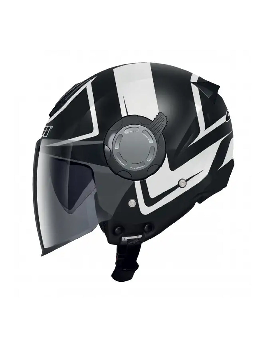 GIVI CASCO JET 124/FUTURE.D/STRIPES NEGRO-MT/BLANCO – 1 – Maximomoto PT