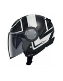 GIVI CASCO JET 124/FUTURE.D/STRIPES NEGRO-MT/BLANCO