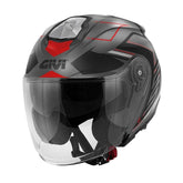 GIVI - CASCO JET X25 TRACE TITANIO NEGRO ROJO – Maximomoto PT