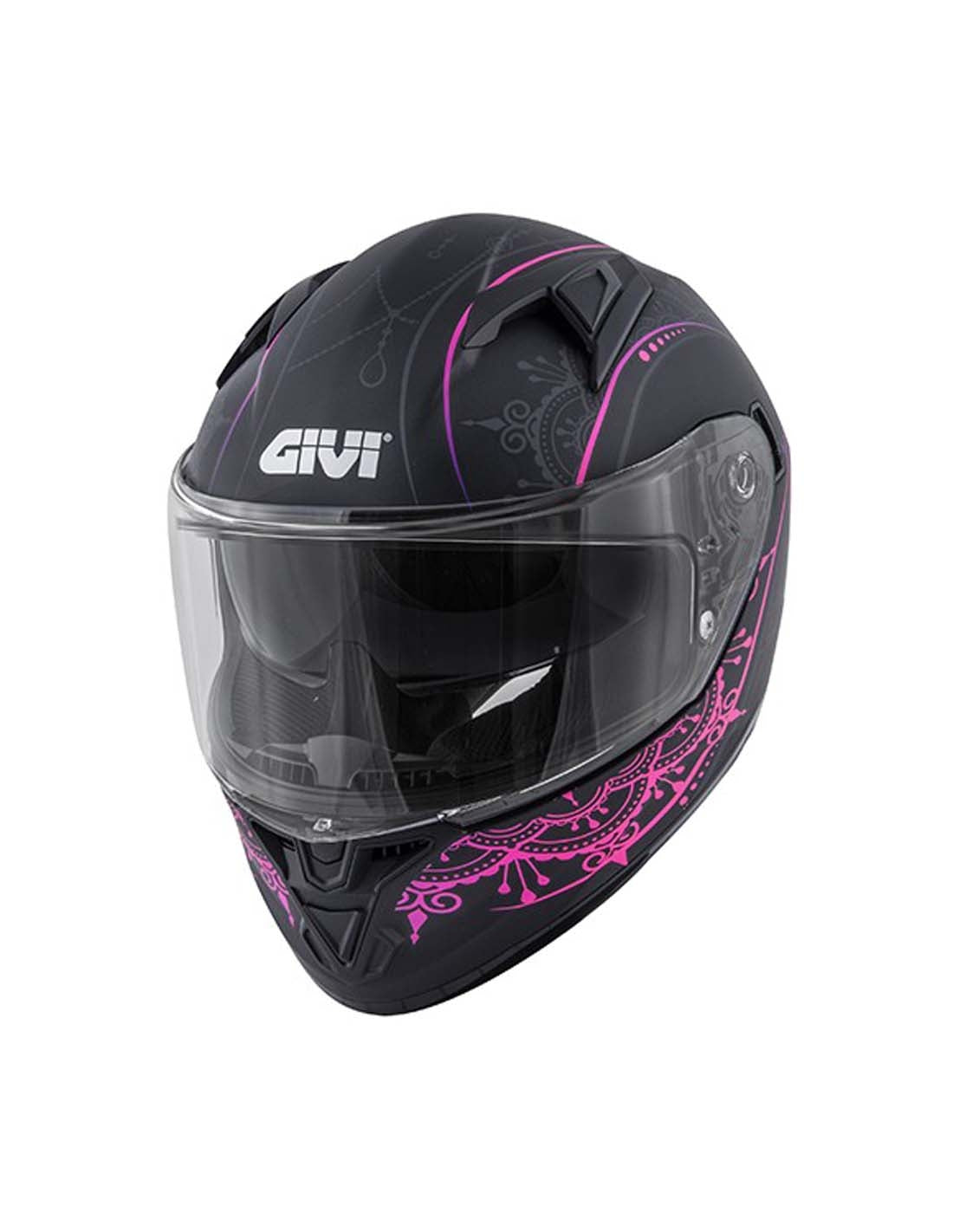 GIVI 50.6 STOCCARDA.D MENDHI- LADY Motorcycle Full Face Helmet Black – 1 – Maximomoto PT