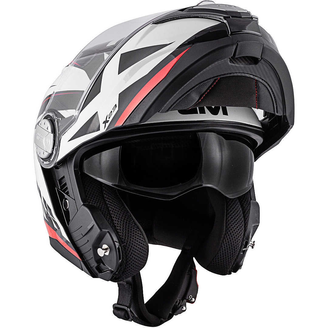 GIVI X. 23 SYDNEY POINTED Modular Motorcycle Helmet White Red Black – 5 – Maximomoto PT