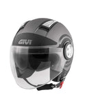 GIVI CASCO JET-R 111/AIR JET.D/ROUND TITANIO/NEGRO