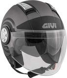 GIVI CASCO JET-R 111/AIR JET.D/ROUND TITANIO/NEGRO