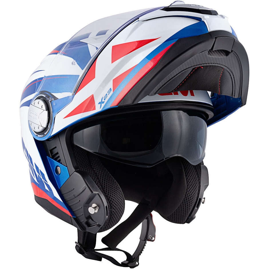 GIVI MOD X. 23 SYDNEY POINTED Modular Motorcycle Helmet White Blue Red – 2 – Maximomoto PT
