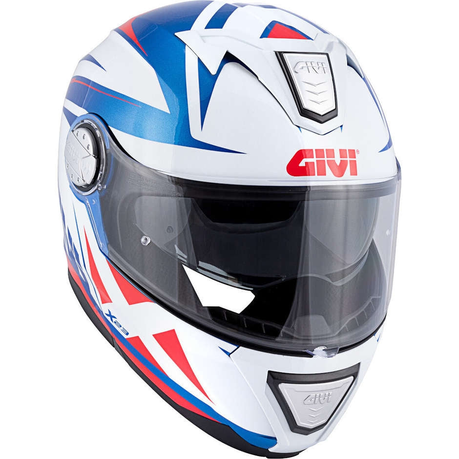GIVI MOD X. 23 SYDNEY POINTED Modular Motorcycle Helmet White Blue Red – 4 – Maximomoto PT