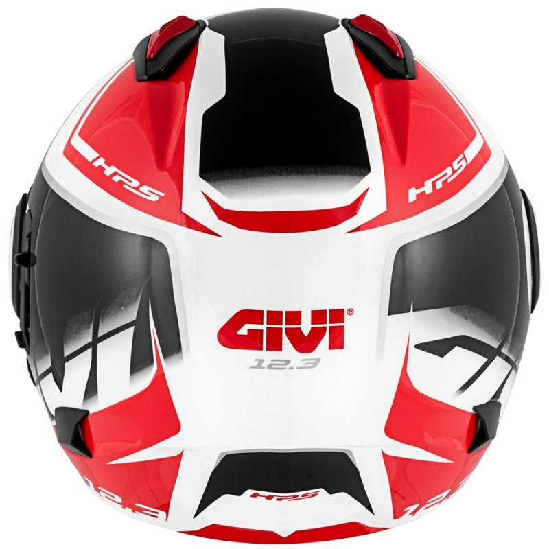 GIVI 12.3 STRATOS SHADE Open Face Scooter Jet Helmet Black White – 3 – Maximomoto PT