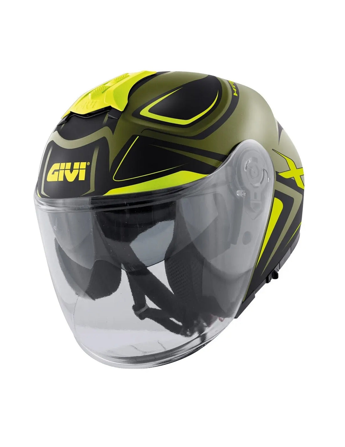 GIVI X.22 PLANETD HYPER Moto Jet Capacete Preto Verde Amarelo – 1 – Maximomoto PT