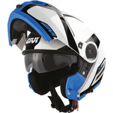 GIVI MOD X.21 CHALLENGER SHIVER Moto Modular Capacete Branco Azul Vermelho