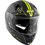 GIVI CASCO FULL 506/STOCCARDA D/SPLINTER NEGRO-MT/YELLOW