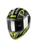 Givi 508 Casco Full Racer Negro Titanio amarillo