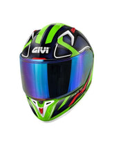 GIVI - CASCO FULL 50.8 RACER BLANCO VERDE AZUL – Maximomoto PT