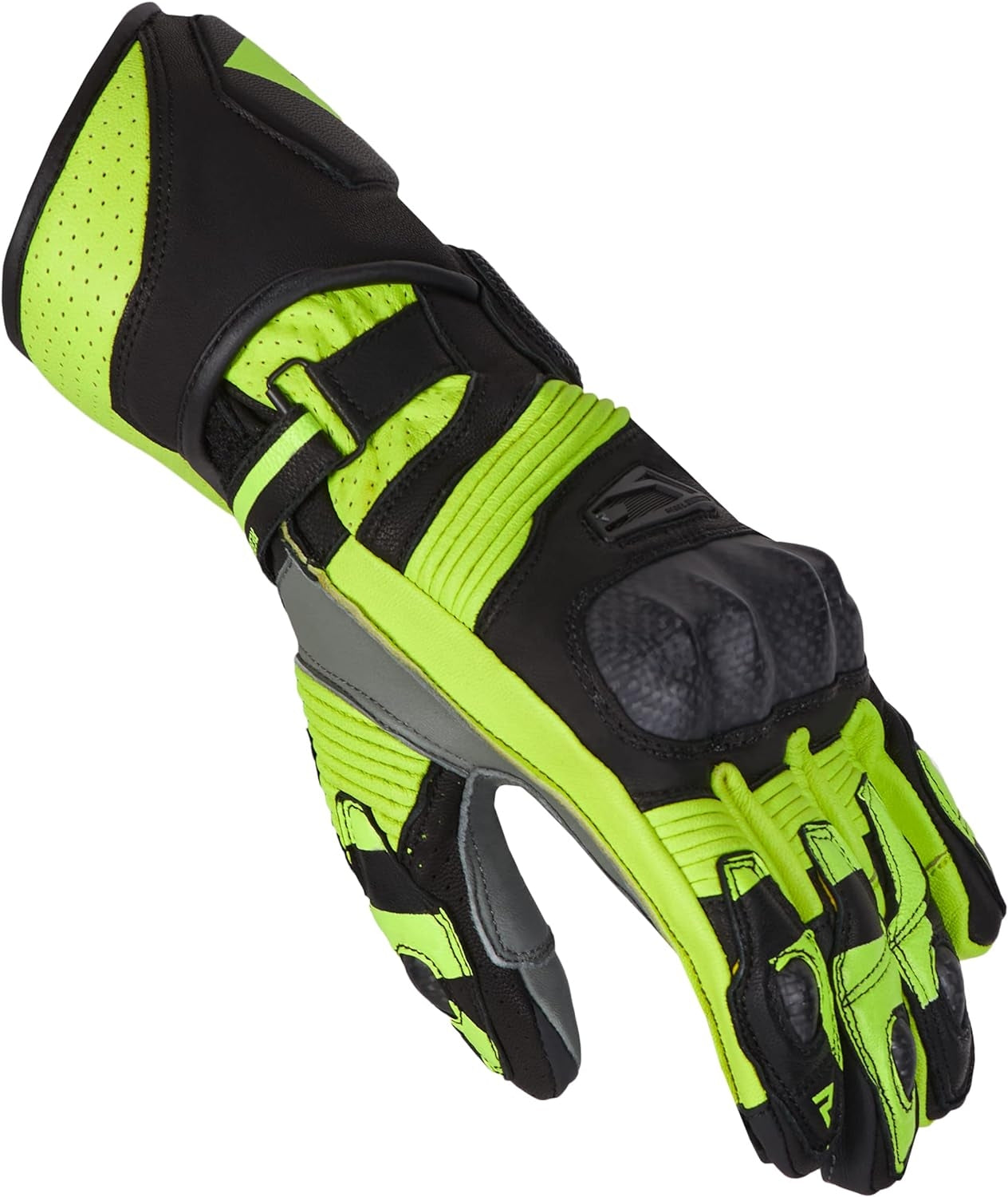 REBEL HORN - GUANTES PIEL FIGHTER BLACK/FLUO YELLOW – 3 – Maximomoto PT