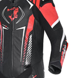 BELA MONO 1 PC Aragone Couro Moto Fato Preto Vermelho