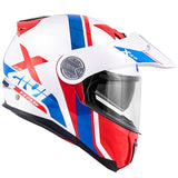 GIVI MOD X.33 CANYON DIVISION Moto Virar Cima Capacete Branco Vermelho