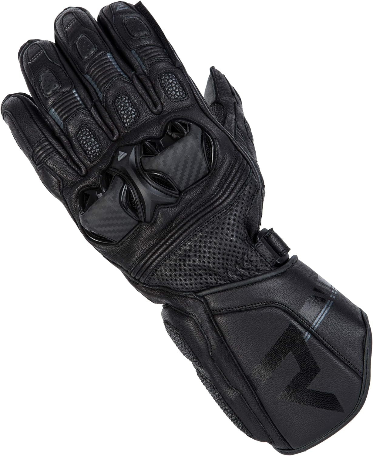 REBEL HORN - GUANTES PIEL ST LONG BLACK/GREY – 2 – Maximomoto PT