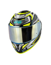 GIVI - CASCO FULL 50.9 ATOMIC NEGRO PLATA YELLOW – Maximomoto PT