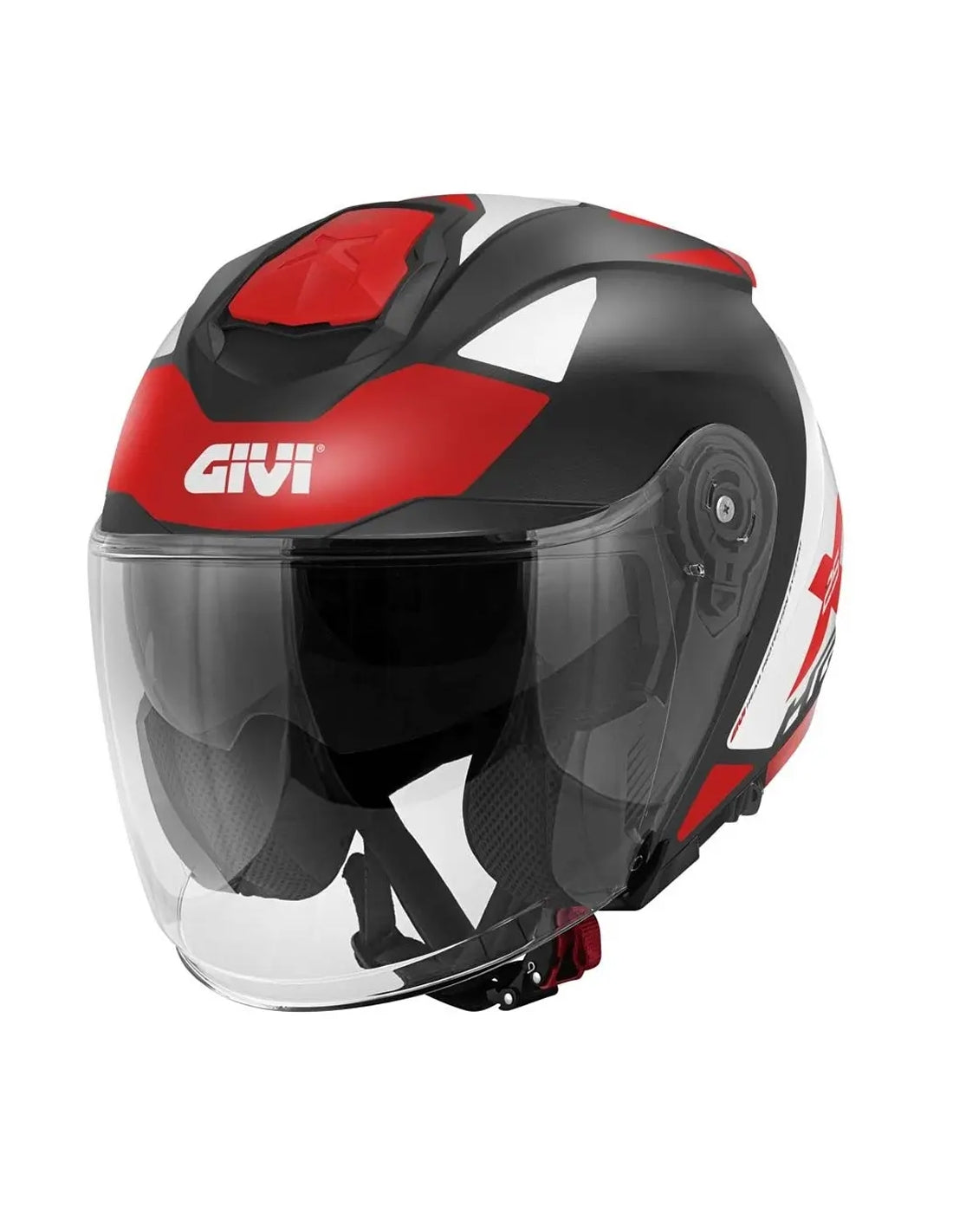 GIVI - CASCO JET X25 TARGET NEGRO BLANCO ROJO – 1 – Maximomoto PT
