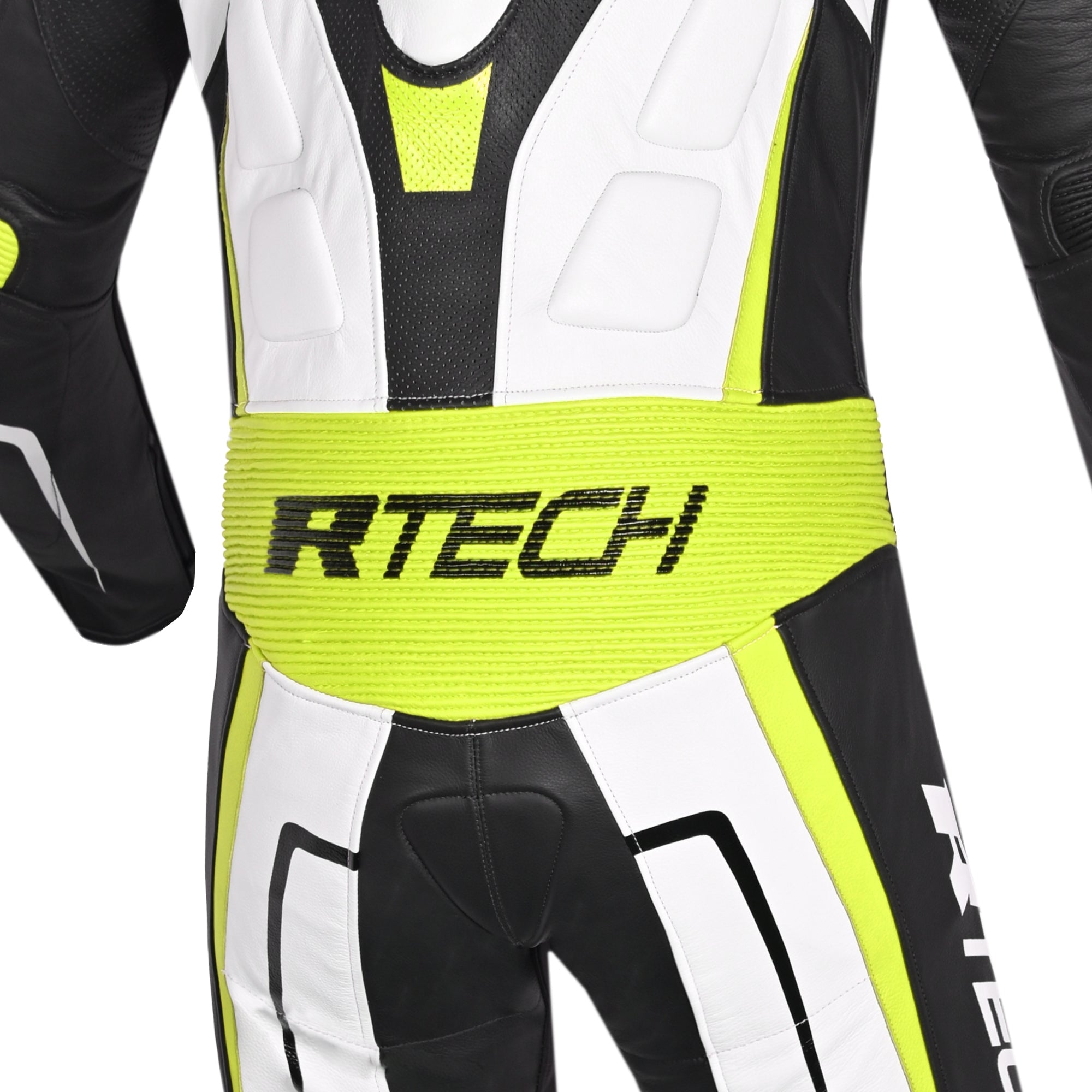 R-TECH DEFENDER GP 1 PC Fato Moto Branco Preto Amarelo Fluor – 4 – Maximomoto PT