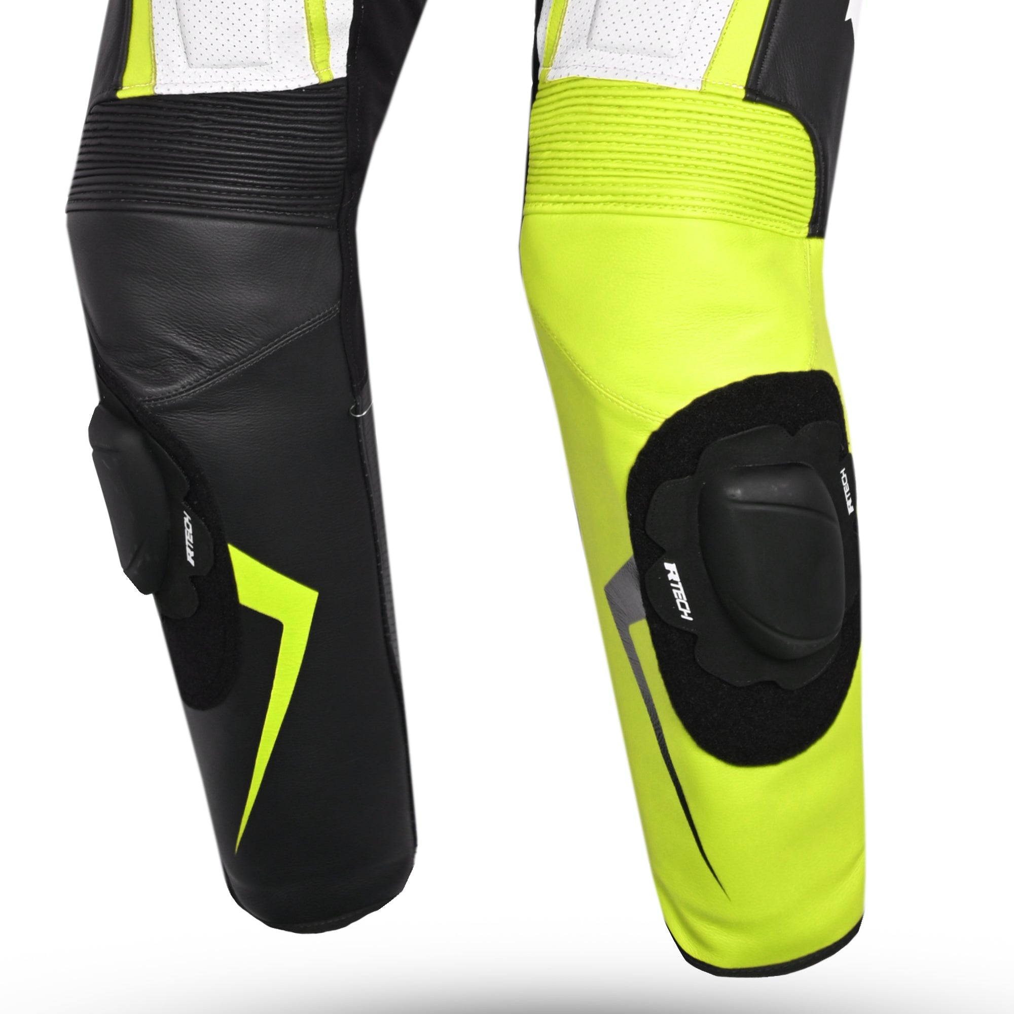 R-TECH DEFENDER GP 1 PC Fato Moto Branco Preto Amarelo Fluor – 6 – Maximomoto PT