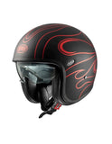 PREMIER VINTAGE FR RED CHROMED BM MOTO ABERTO CAPACETE