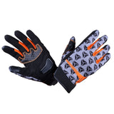 R-TECH LEOPARD Moto Textil Luvas Preto Laranja