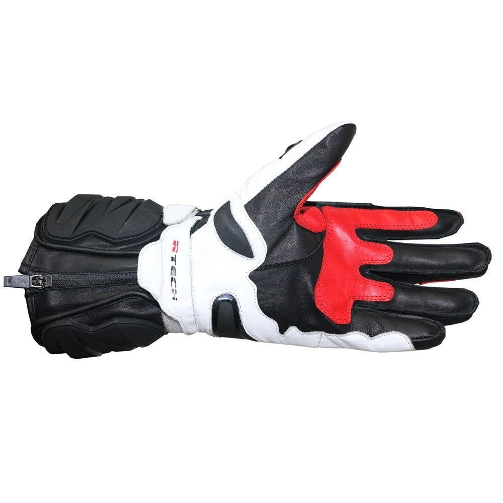 R-TECH HAWK Black and Red Leather Motorcycle Gloves – 3 – Maximomoto PT