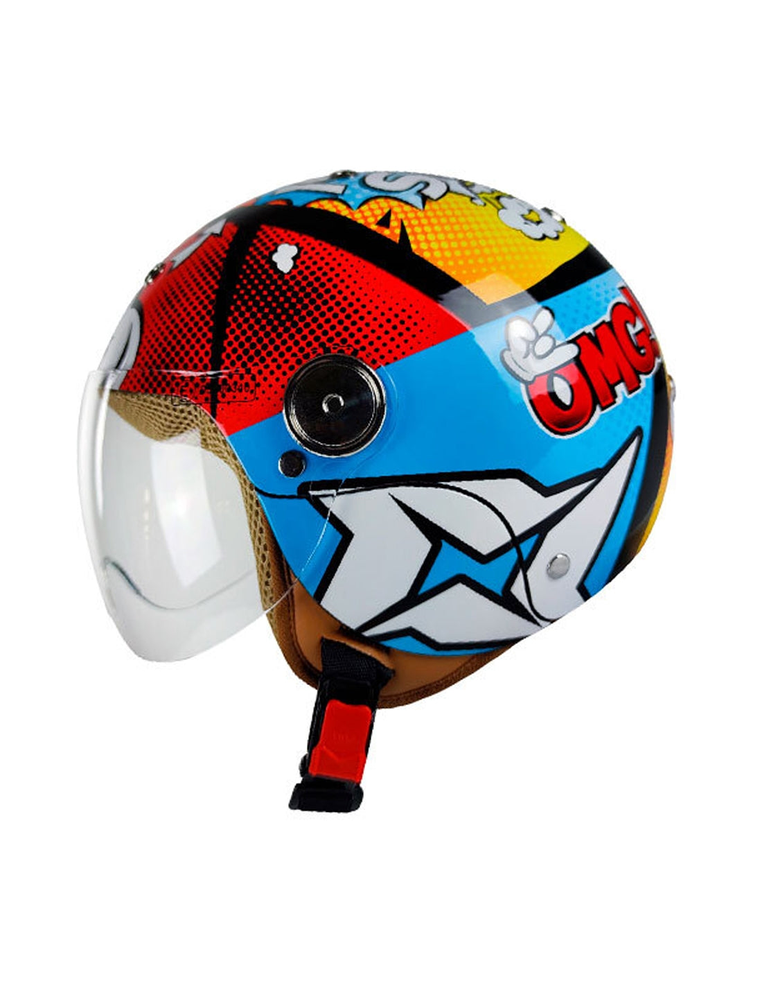 AXXIS-CASCO PUPPY B103D COMIC A5 ROJO BRILLO – 1 – Maximomoto PT