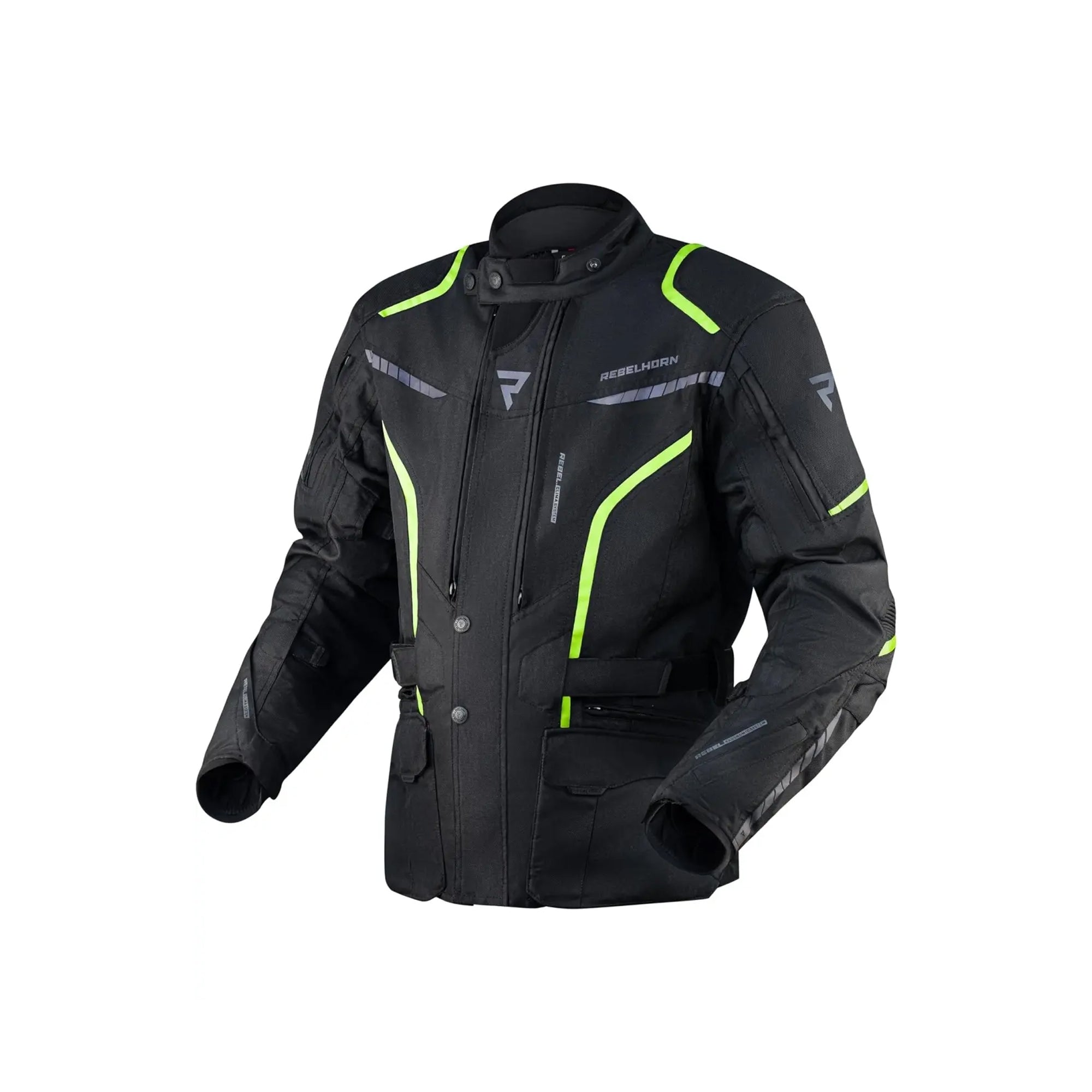 REBEL HORN - JACKET HIKER III BLACK/FLO YELLOW – 1 – Maximomoto PT