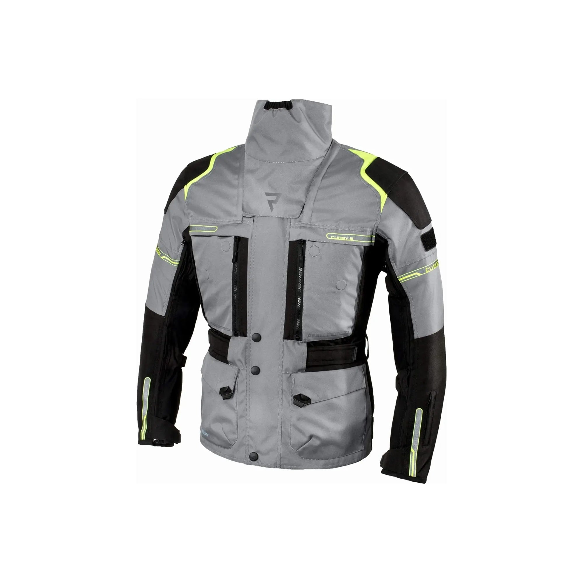 REBEL HORN - TEXTILE JACKET CUBBY IV BLACK/GRAY/YELL – 1 – Maximomoto PT