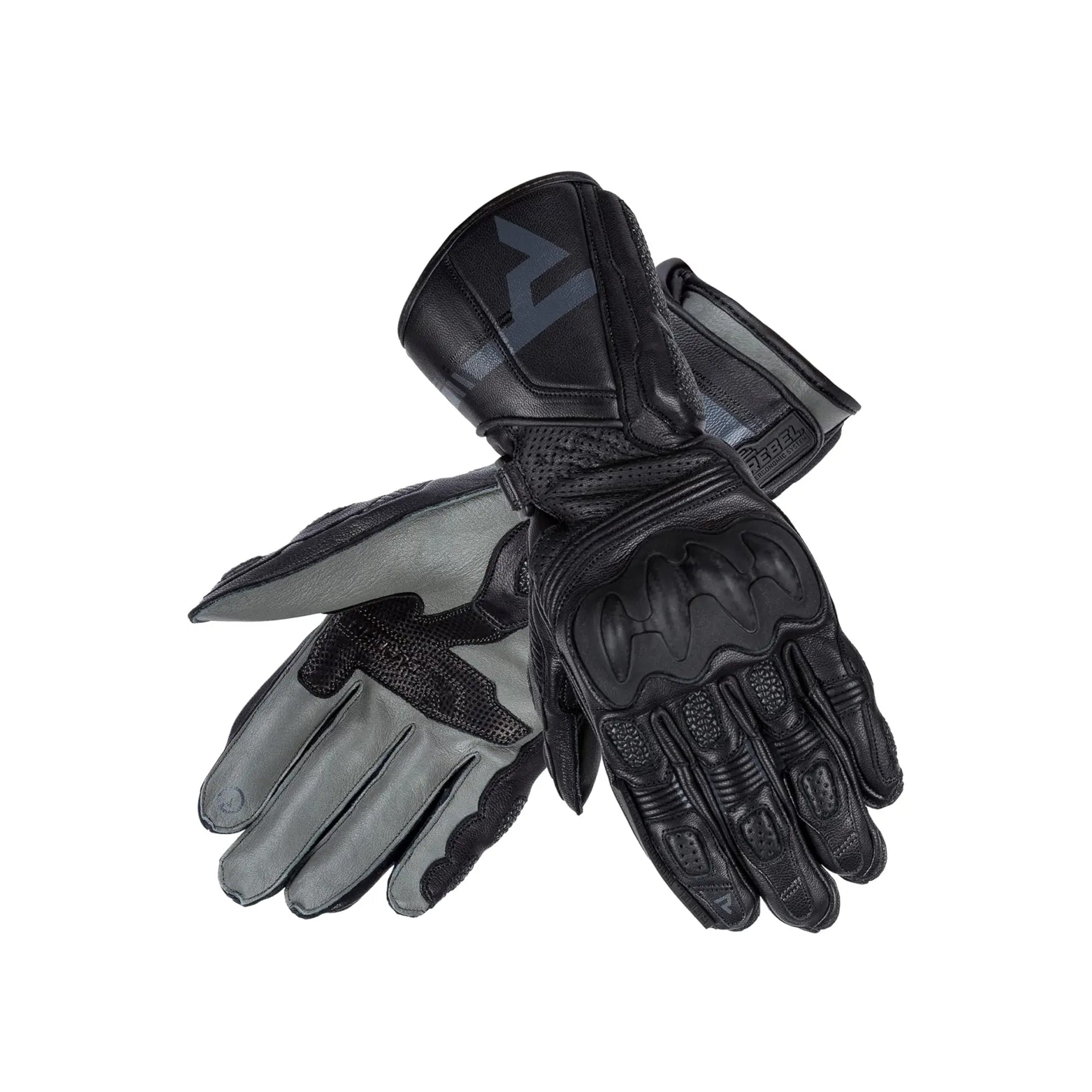 REBEL HORN - GUANTES PIEL ST LONG LADY BLACK/GRAY – 1 – Maximomoto PT