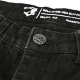 BELA CLARK Denim Jeans Moto Homem Calcas Preto 30L