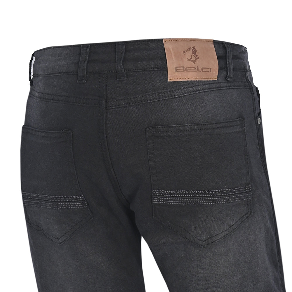 BELA RIO Slim Fit Jeans Moto Homem Calcas Preto 32L Inseam