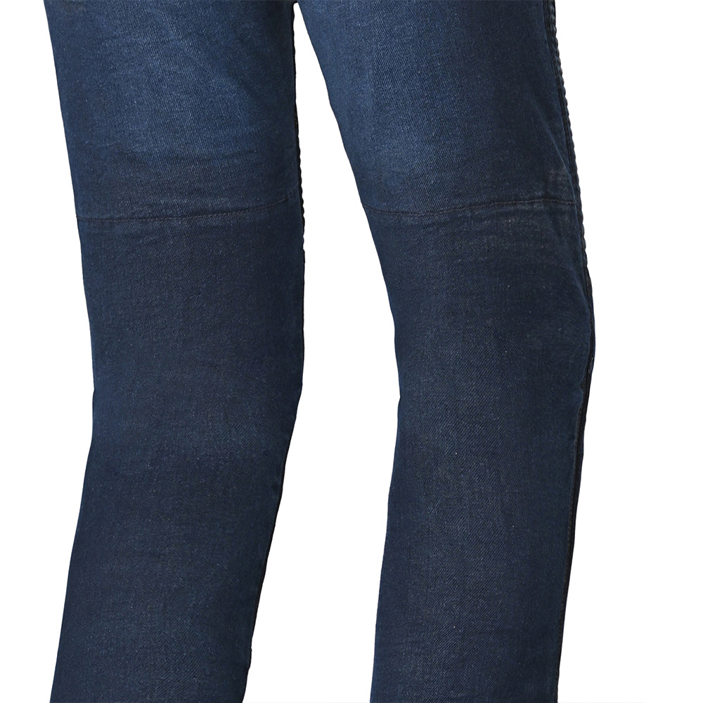 BELA URBAN Denim Jeans Moto Senhora Calcas Oscura Azul