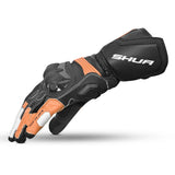 SHUA RANGER PRO Moto Homem Corrida Luvas Preto Branco Laranja