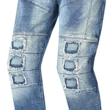 BELA PISTON (MXD-405) Jeans Moto Calcas Azul Sujo