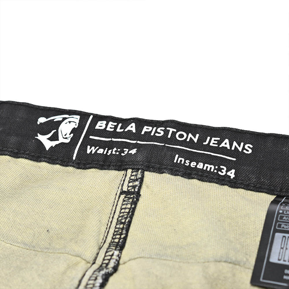 BELA PISTON Textile Denim Jeans Motorcycle Pants Black 34L – 6 – Maximomoto PT